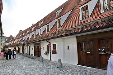 Landsberg am Lech Der endlos lange Salzstadel in der Hinteren Salzgasse