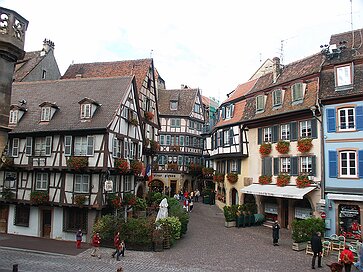 Colmar Blick vom Koïfhus auf die Rue Grande