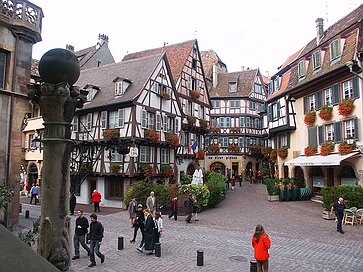 Colmar Blick vom Koïfhus auf die Rue Grande